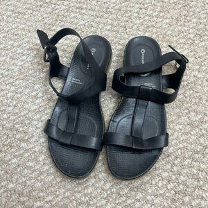 Rockport Adiprene By Adidas Black Leather Sandals size 10